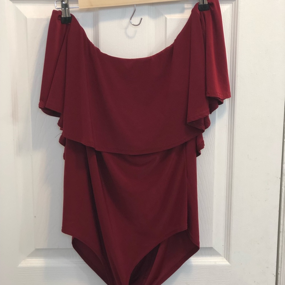 Burgundy Body Suit